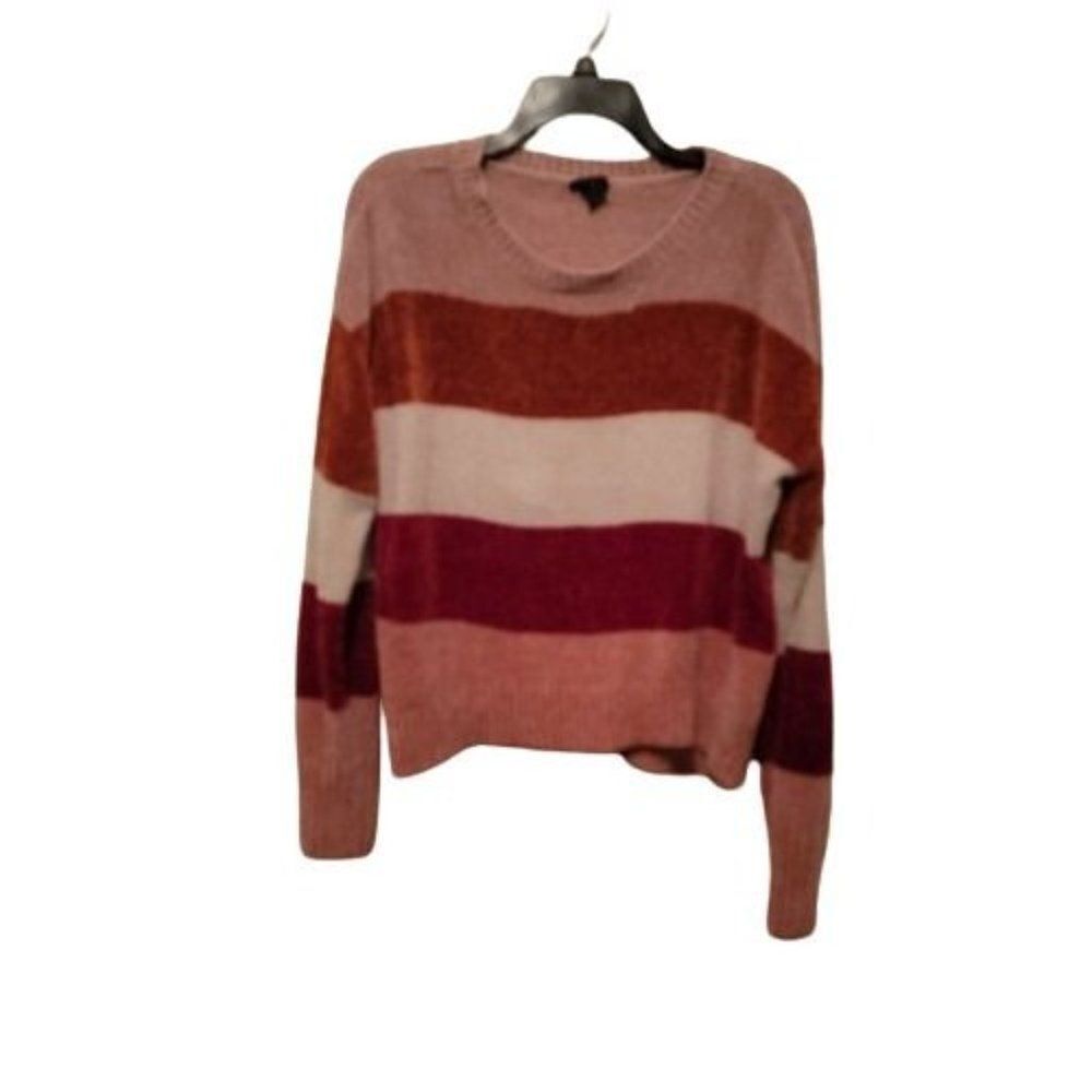 Rue 21 Womens Multicolor Striped Chunky Knit Crew Neck Pullover Sweater Size XL